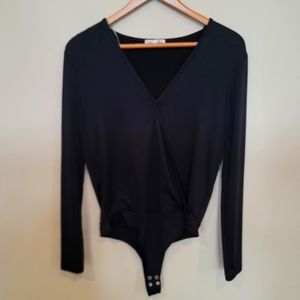Dex Long Sleeve Black Bodysuit